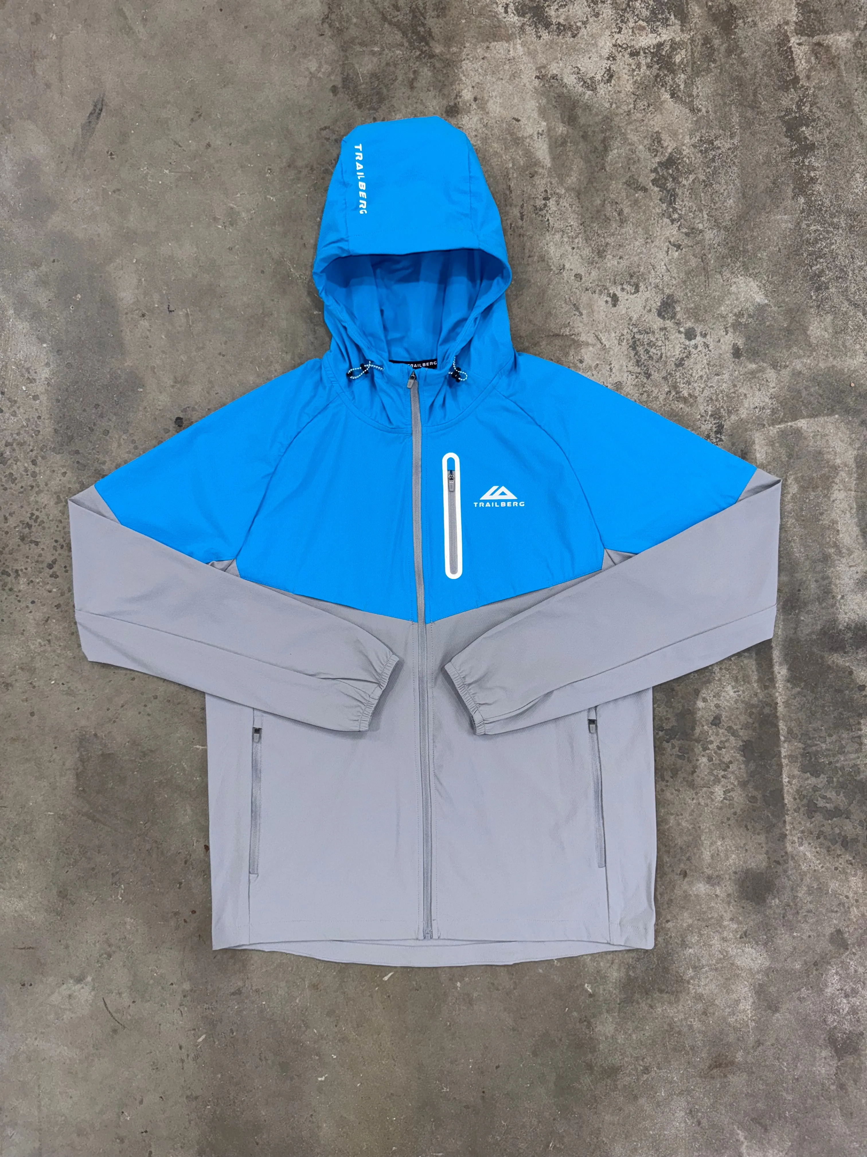 Trailberg Cloud SS25 Jacke - Grau / Atomblau