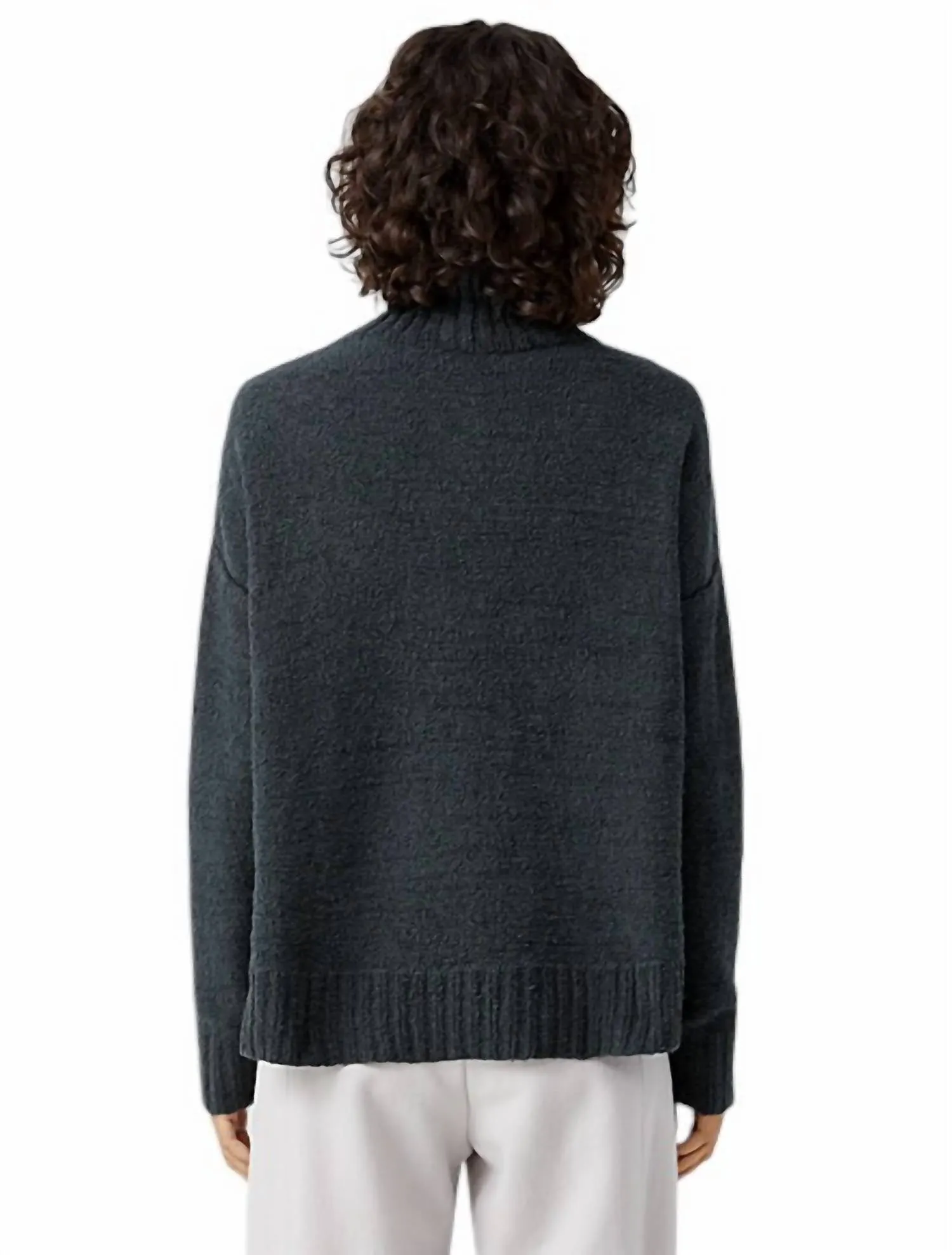 Turtle Neck Box Top In Efeu