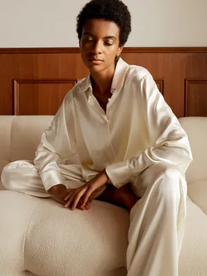 Viola Übergroße Seidenpyjamas Für Damen
