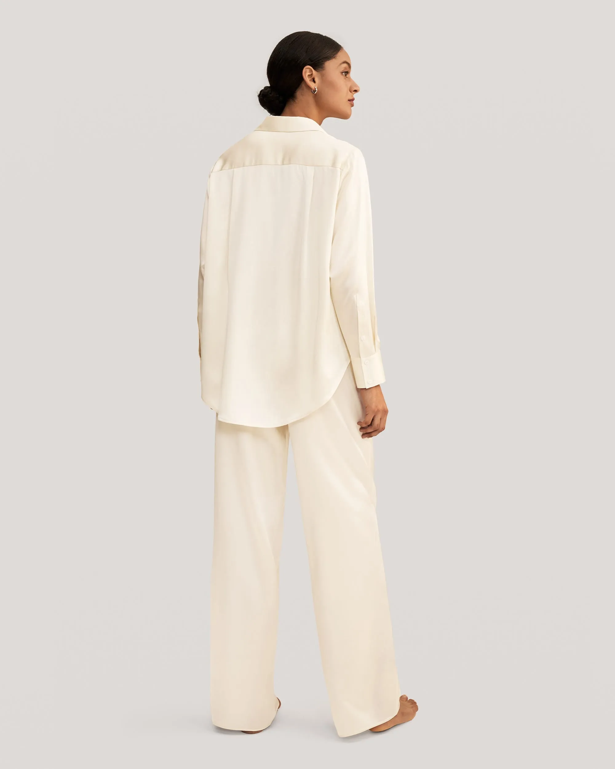 Viola Übergroße Seidenpyjamas Für Damen