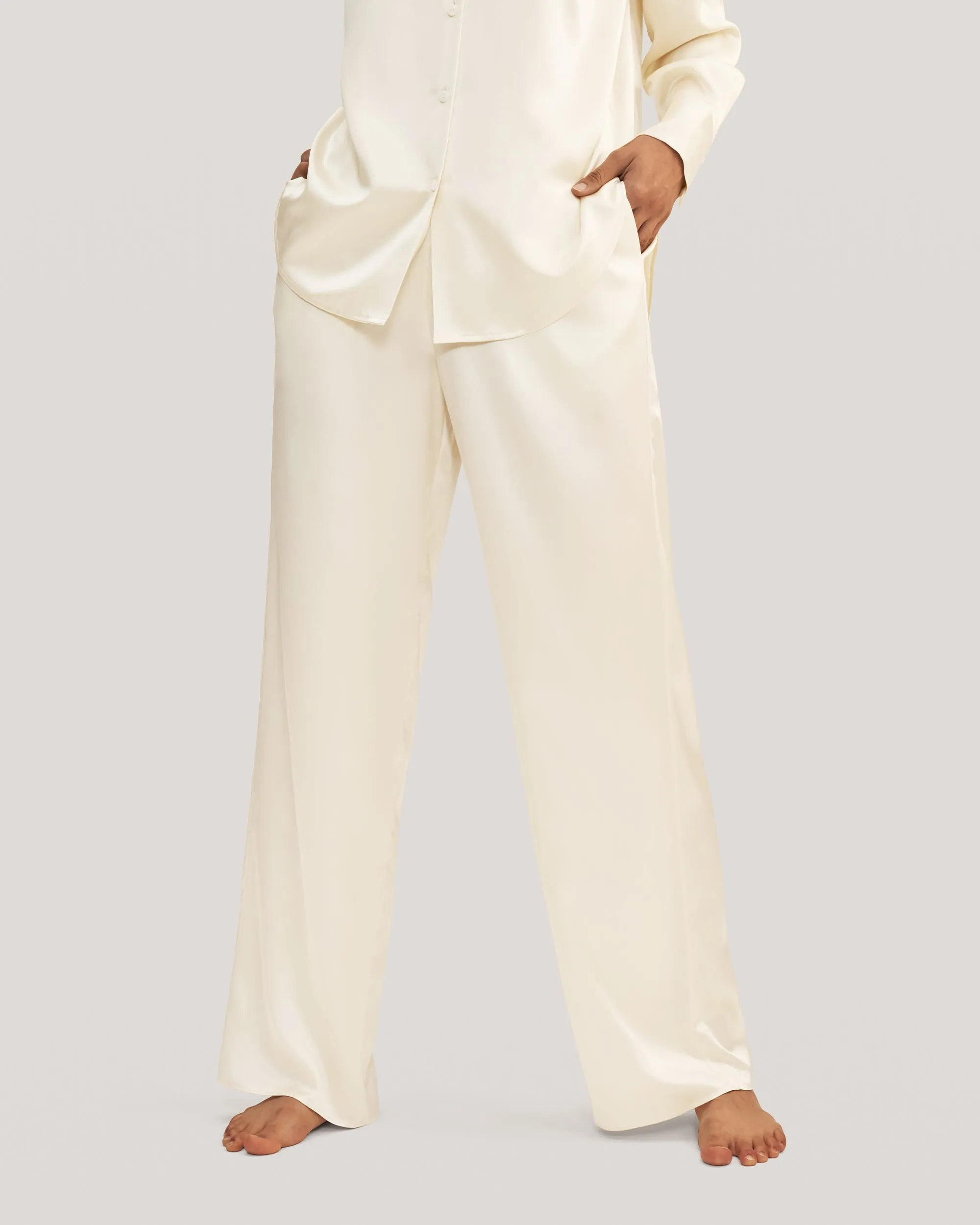 Viola Übergroße Seidenpyjamas Für Damen