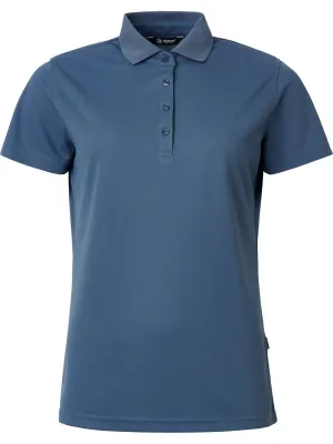 Damen Cray Kurzarm Polo in Stahlblau