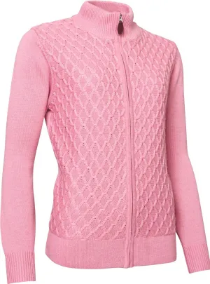 Damen Strickcardigan Avondale in Rhabarber
