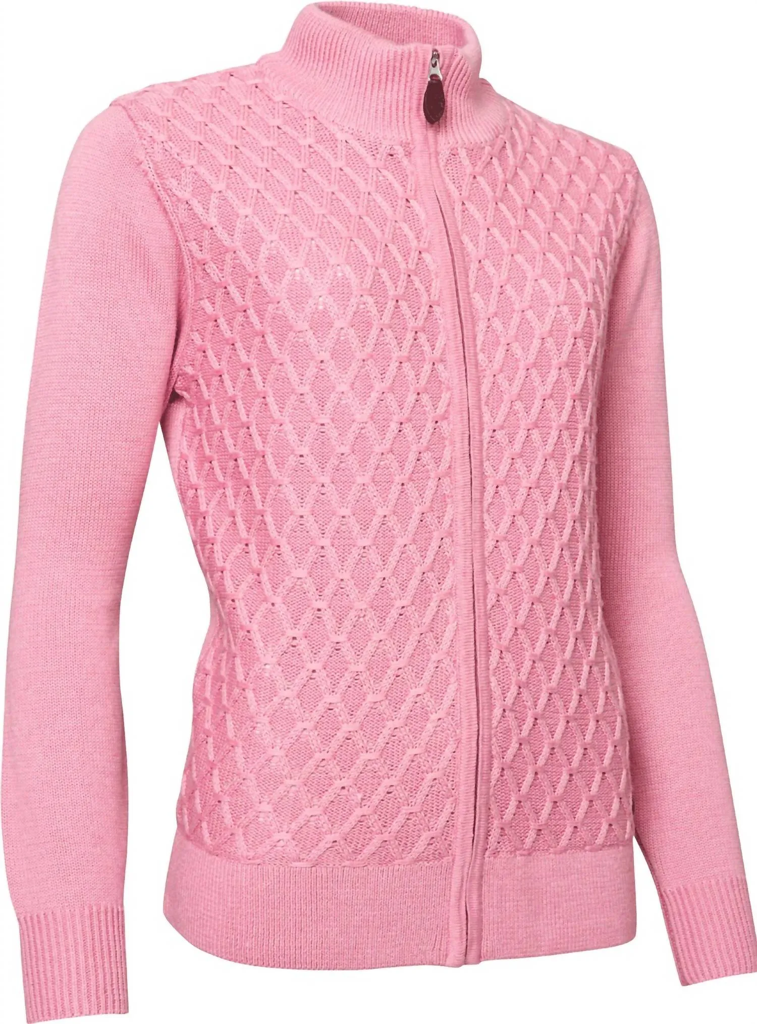 Damen Strickcardigan Avondale in Rhabarber