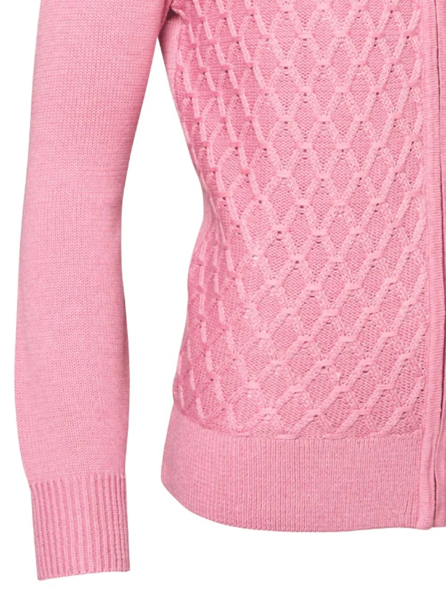 Damen Strickcardigan Avondale in Rhabarber