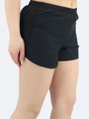 Damen Sportshorts mit Logo-Print, Schwarz