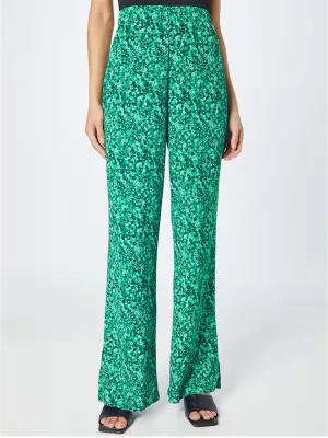 Damenhose mit Blumenprint, Grün