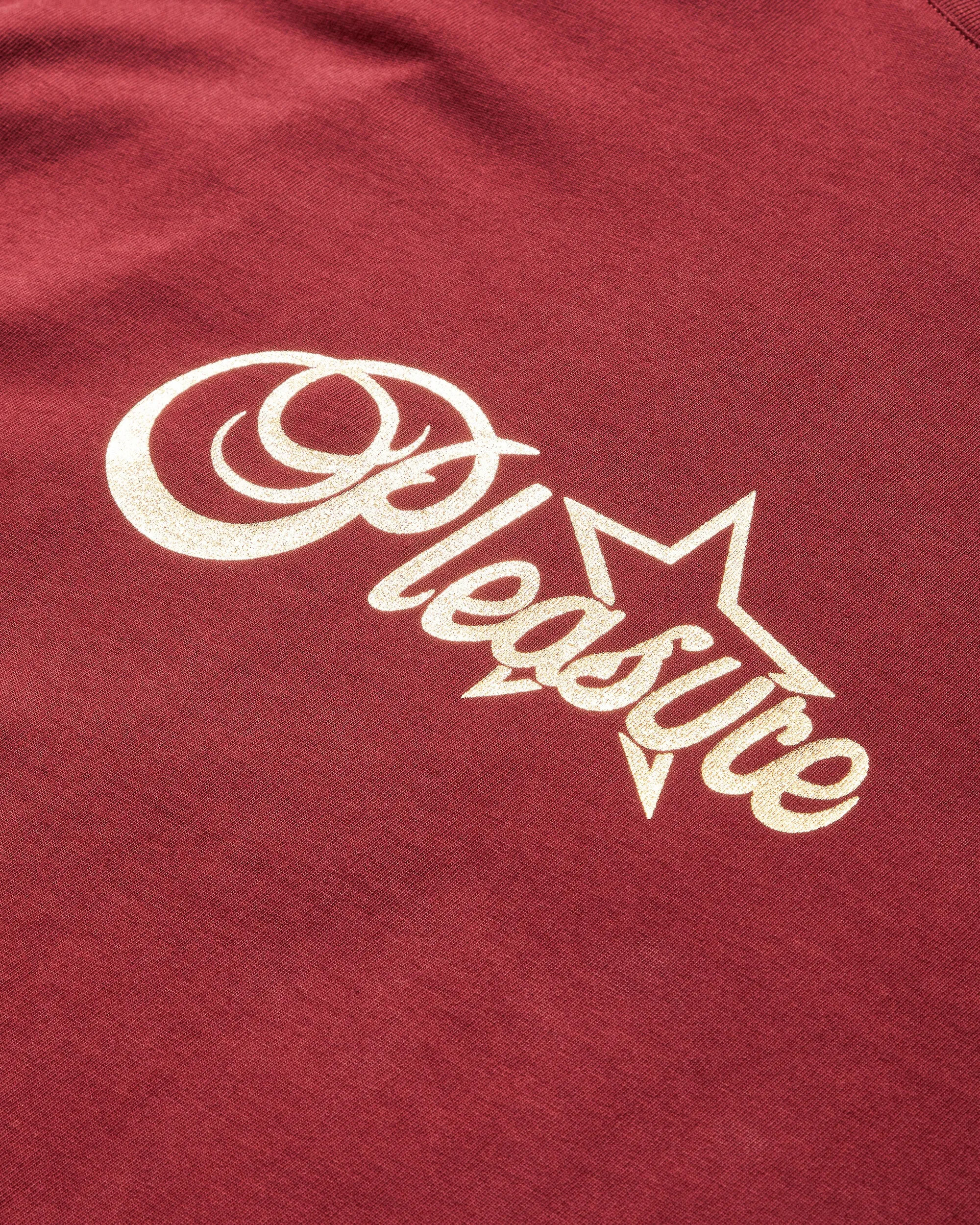 Damen-Vergnügen T-Shirt Granat