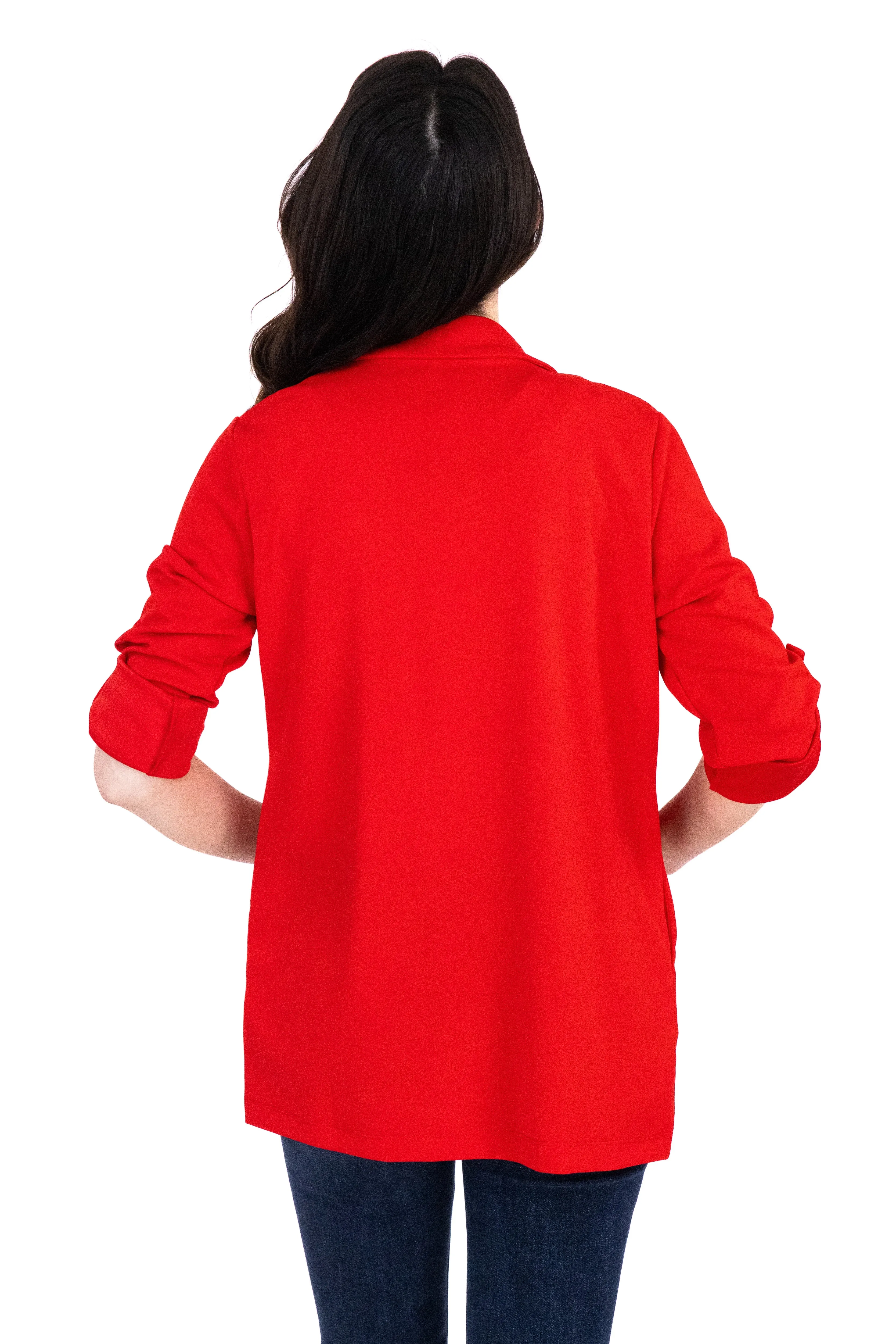 Damen Blazer mit lockerer Passform und offener Front