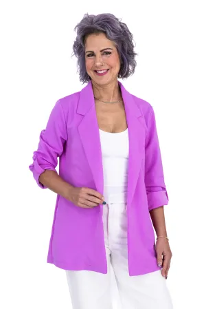 Damen Blazer mit lockerer Passform und offener Front