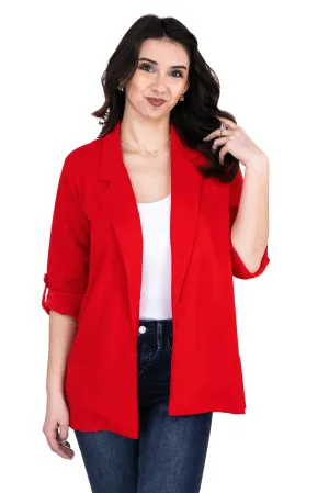 Damen Blazer mit lockerer Passform und offener Front