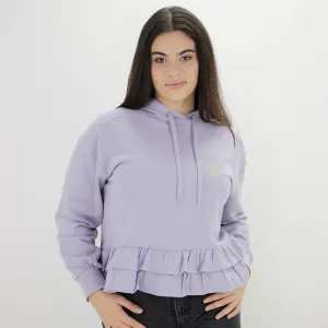 Damen Rüschen-Logo bestickte Pullover, Lila