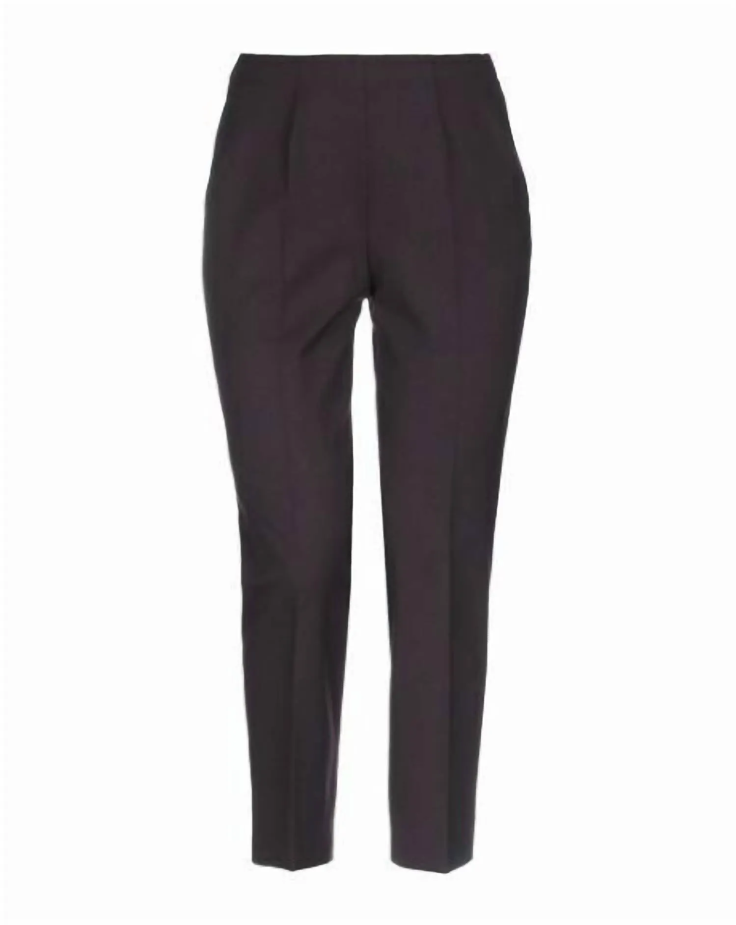 Wollige gerade Bein Knöchel Crop Hose in Lila
