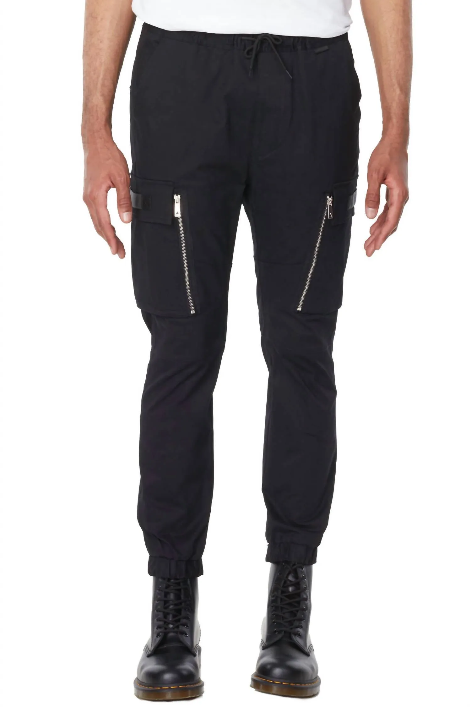 Gewebte Cargo-Hose in Schwarz