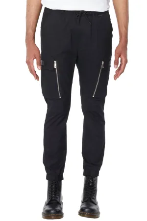 Gewebte Cargo-Hose in Schwarz