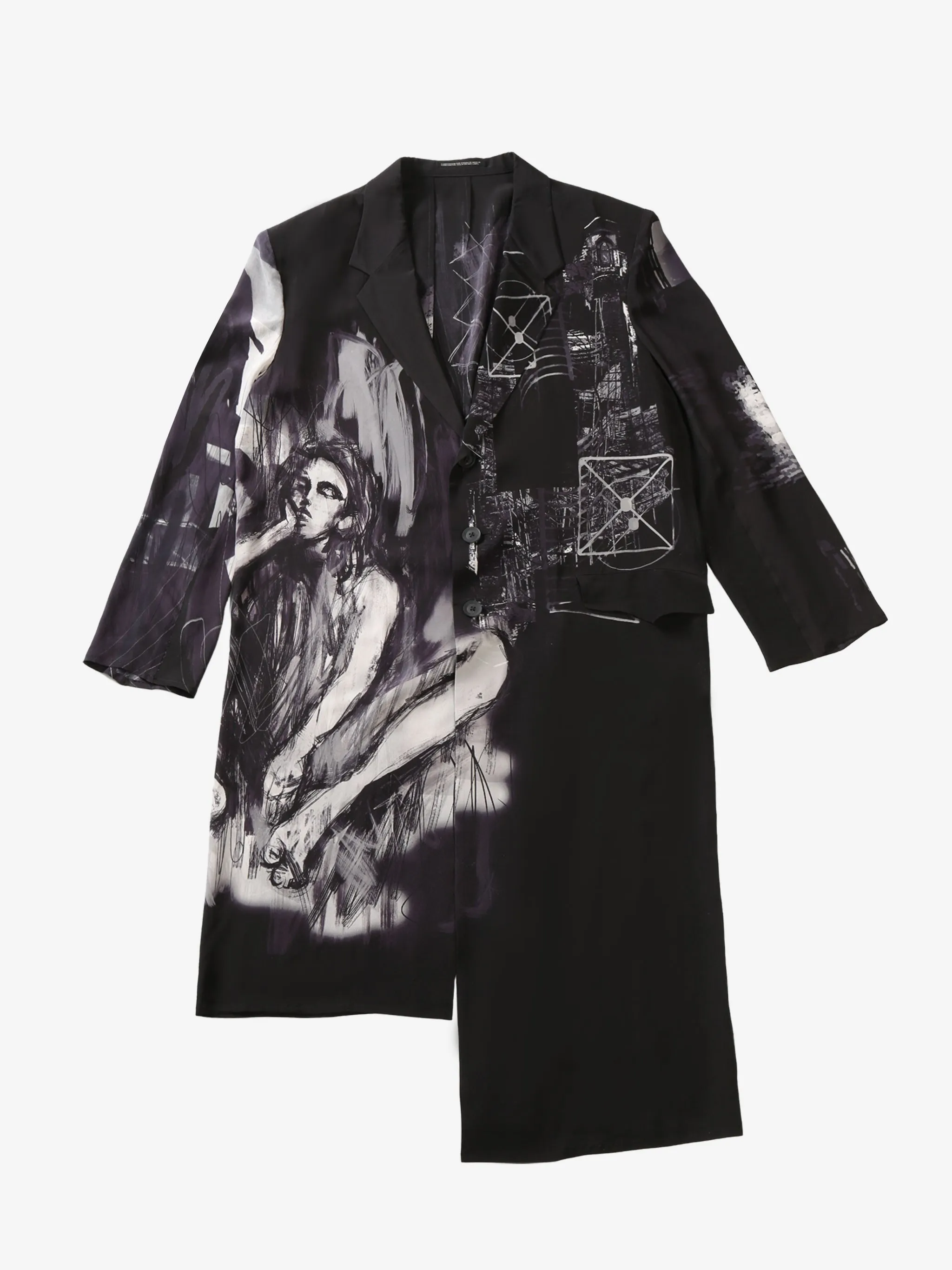 YOHJI YAMAMOTO POUR HOMME - Herren Porträt Pt Asymmetrie Jacke Kleidung_yohji-yamamoto