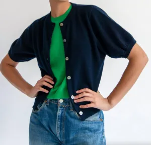 Zoe Kaschmir Cardigan in Marineblau