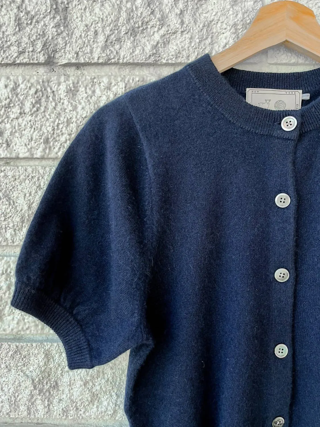Zoe Kaschmir Cardigan in Marineblau